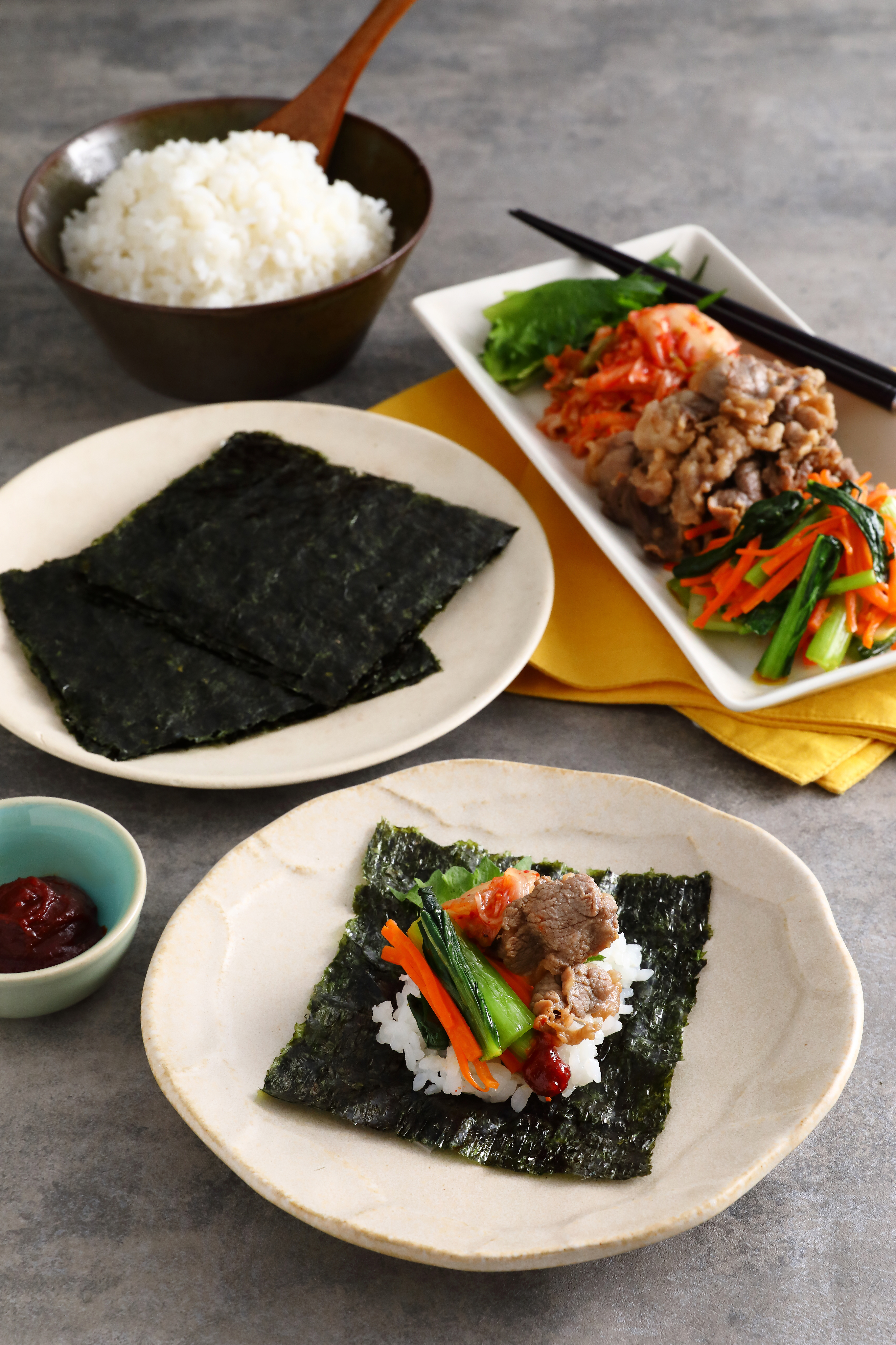 ビビンパ風 手巻きごはん