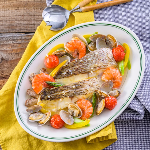 鯛とあさりのアクアパッツア