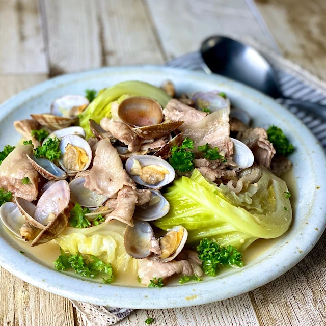 あさりと豚肉の旨だし煮
