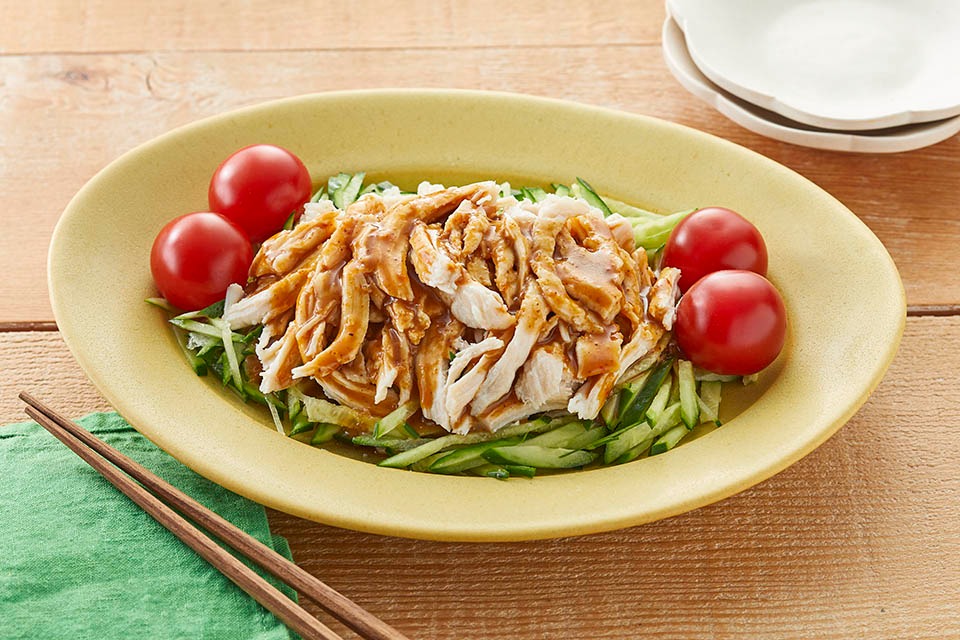 サラダチキンで簡単！棒棒鶏