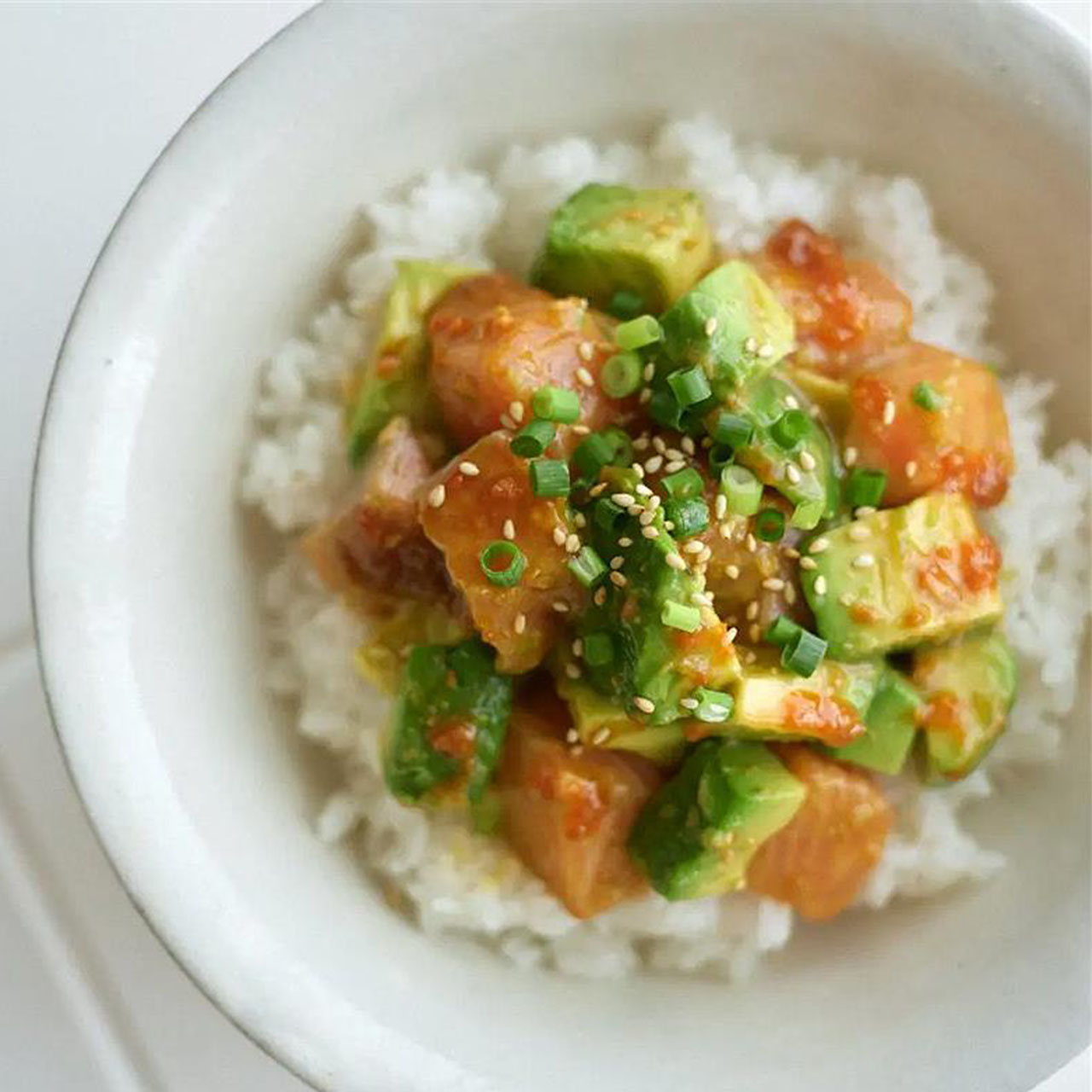 ひかり味噌　サーモン味噌󠄀ポキ丼