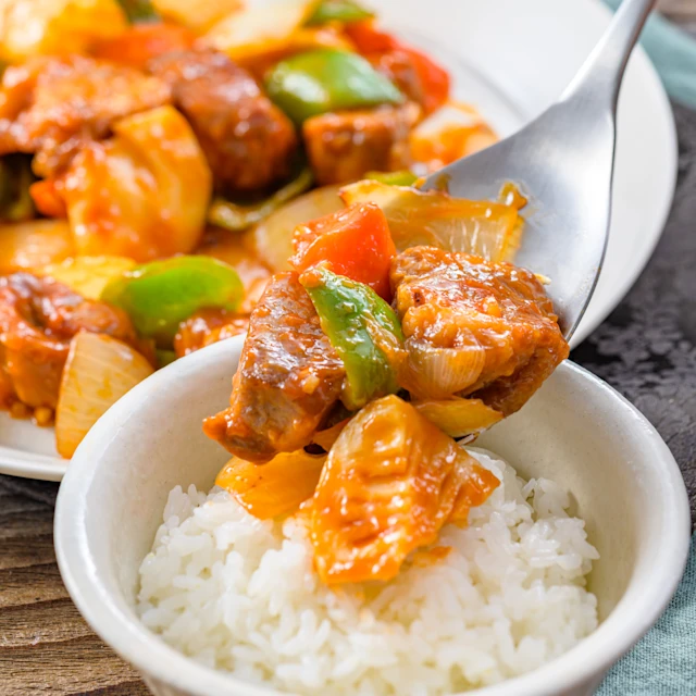 豚肉と彩り野菜の酢豚