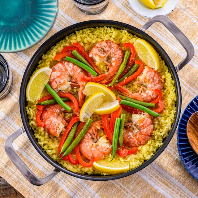 えびの彩りパエリア
