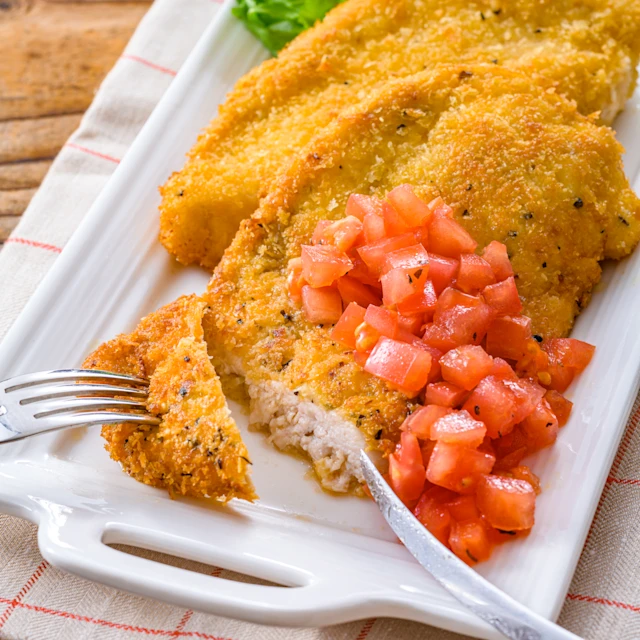 柔らかチキンのパン粉焼き