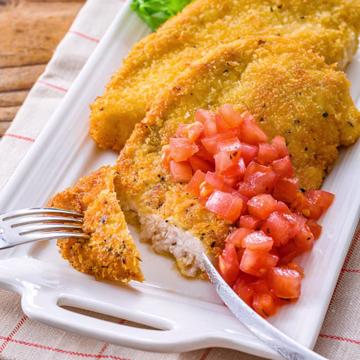 柔らかチキンのパン粉焼き