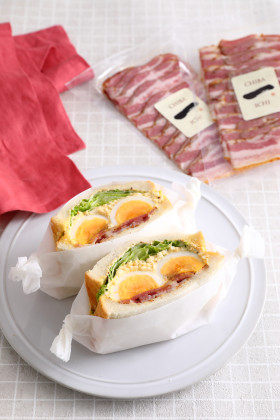 カルボナーラ風サンドイッチ