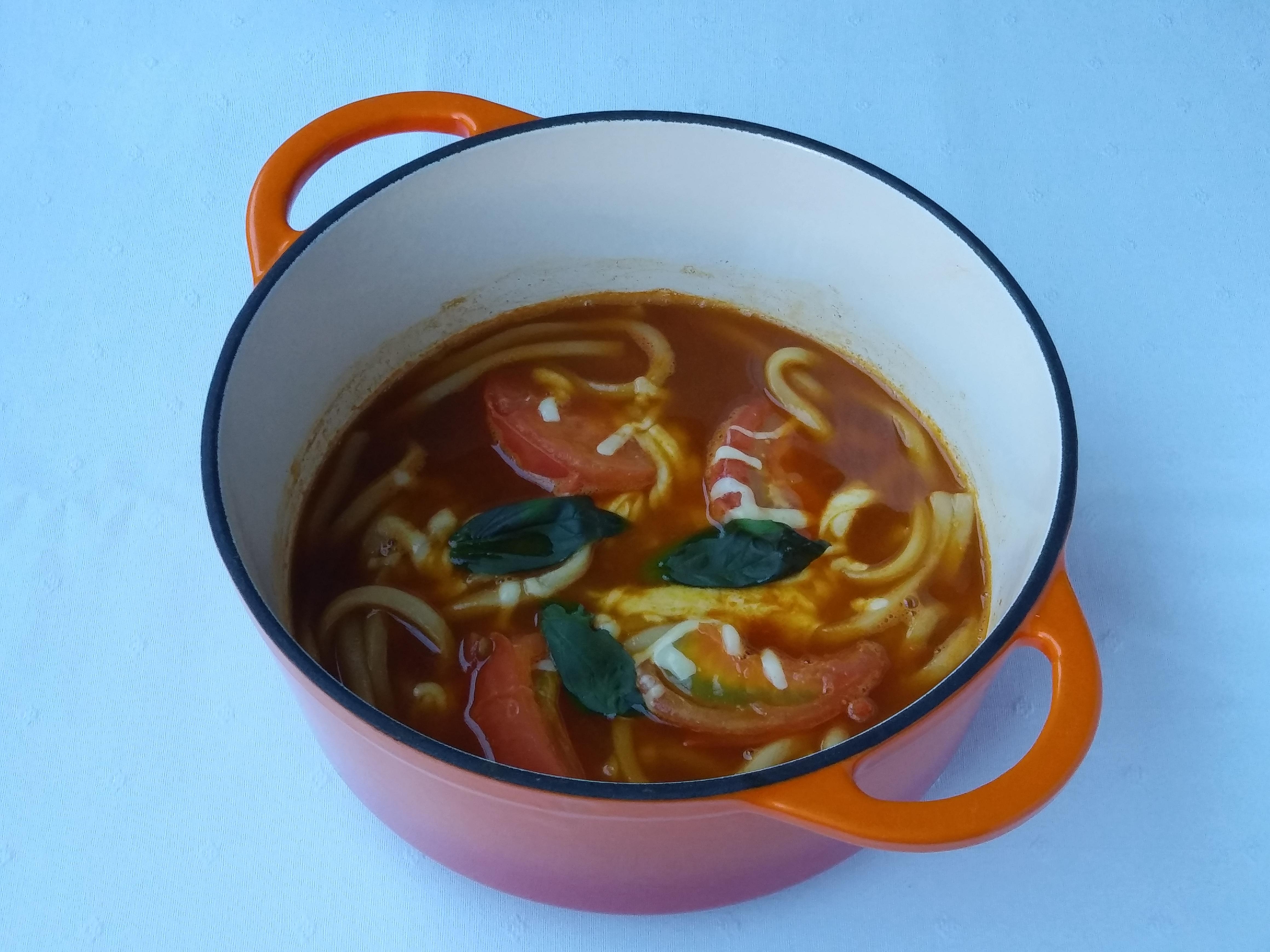 【〆チェン®】バジル香る 洋風キムチチーズうどん