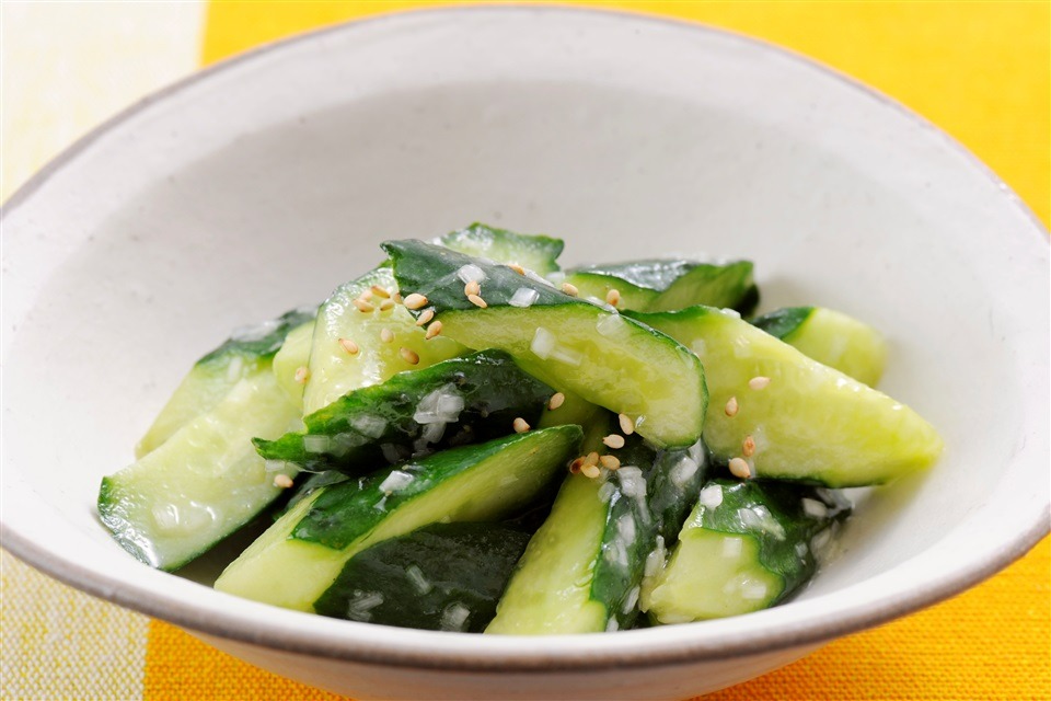 きゅうりの香味ペースト浅漬け～ごま油風味～