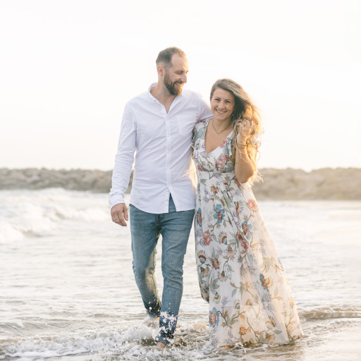 Séance photo couple, plage