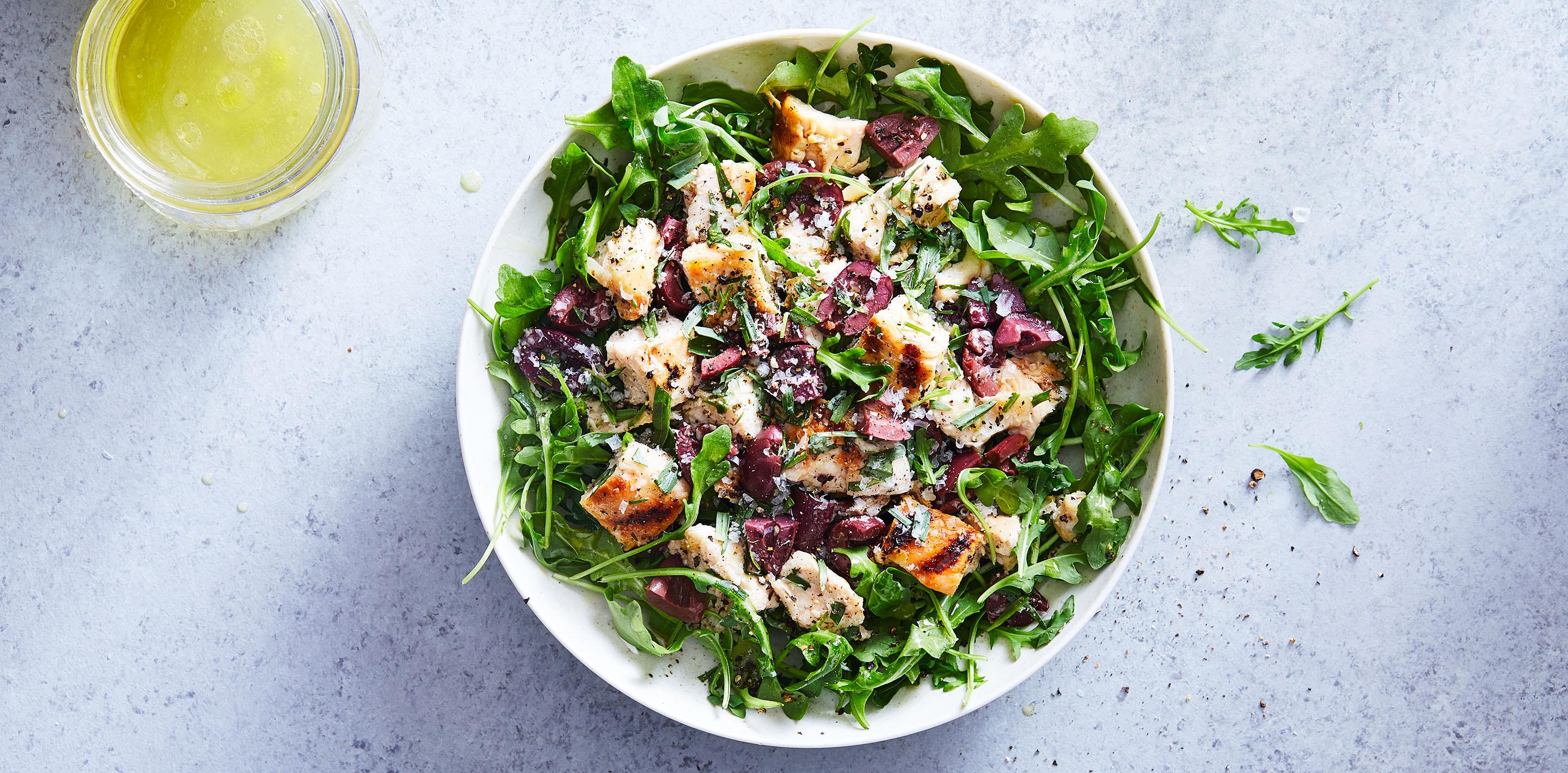 Chicken tapenade salad Furthermore