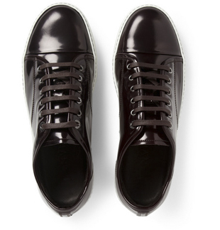 lanvin patent leather sneakers