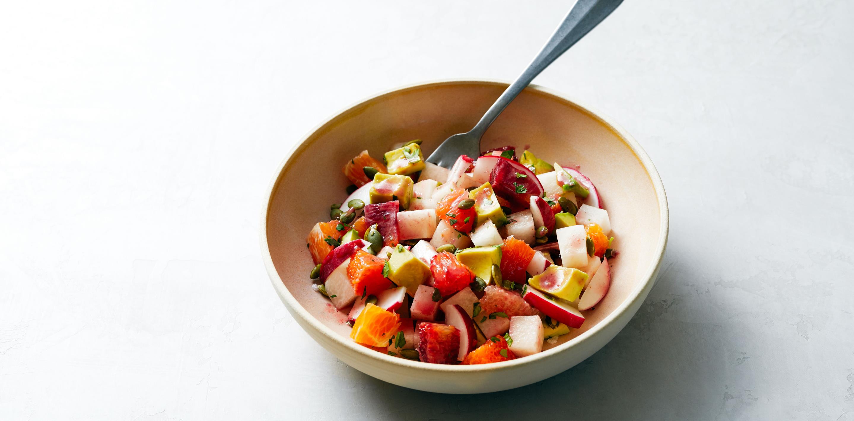 Jicama Salad With Hibiscus Vinaigrette, Get The Recipe Furthermore
