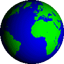 A rotating globe gif from the 90s.