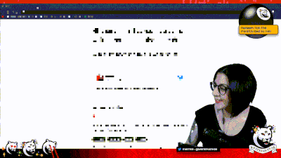 An animated gif of a shot from my live Twitch stream that shows my pixelated privacy screen
