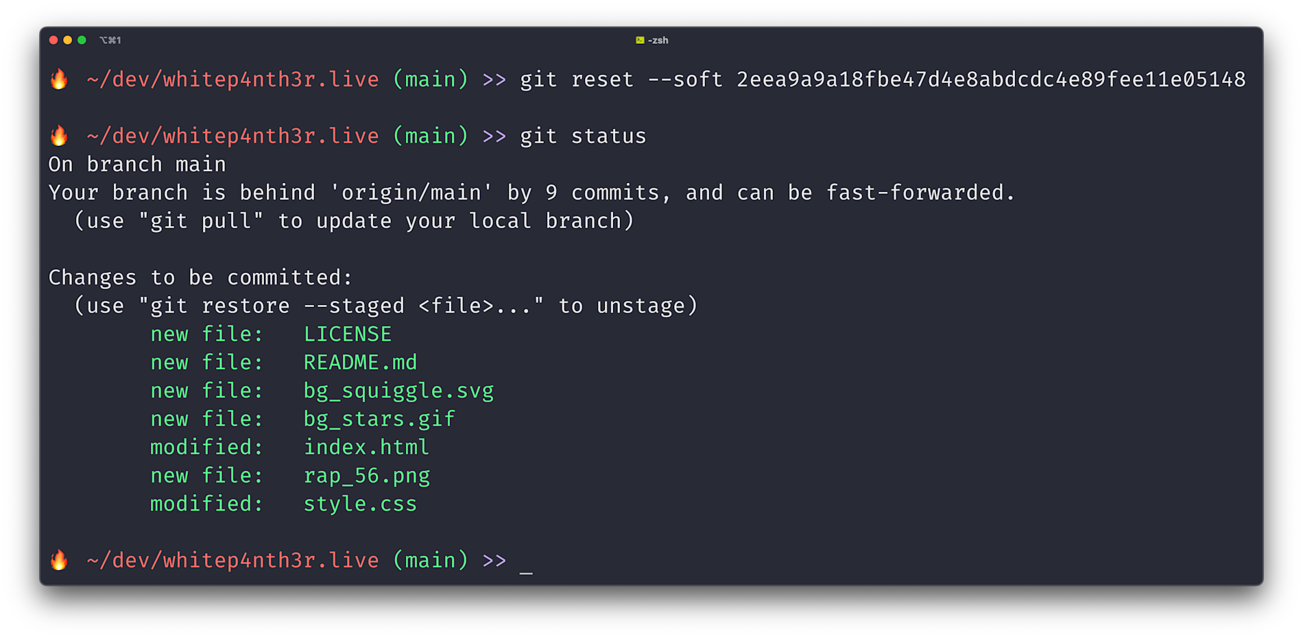 Rewrite your git history in 4 friendly commands