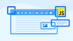 Illustrated image showing how rich text is rendered with JS