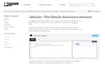 A screenshot of the HTML details page on MDN.
