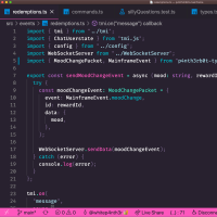 A screenshot of some code in Visual studio Code
