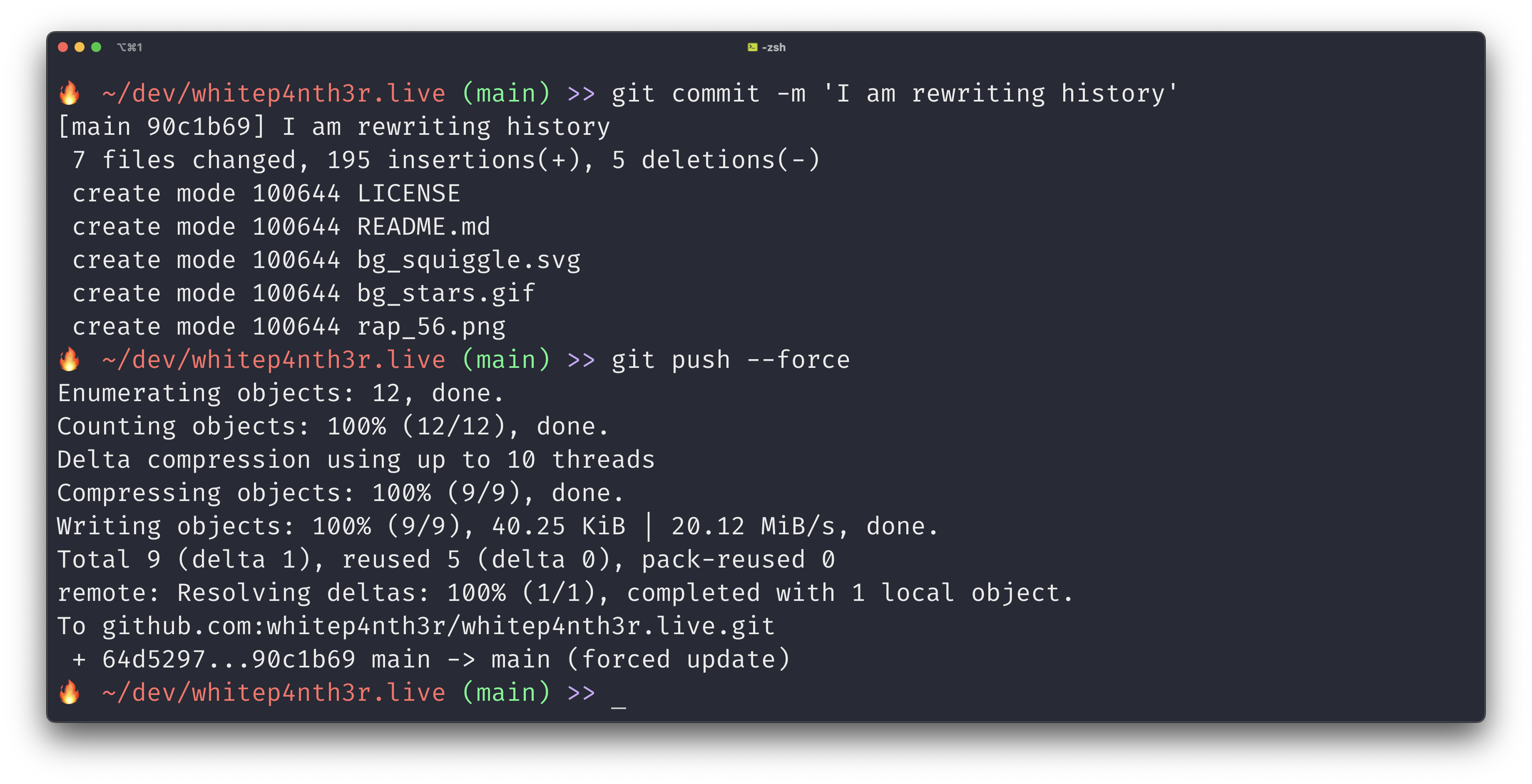 Git push force