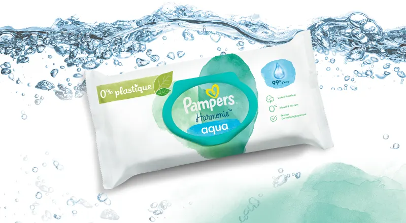 Pampers® Harmonie Aqua 0% plastique