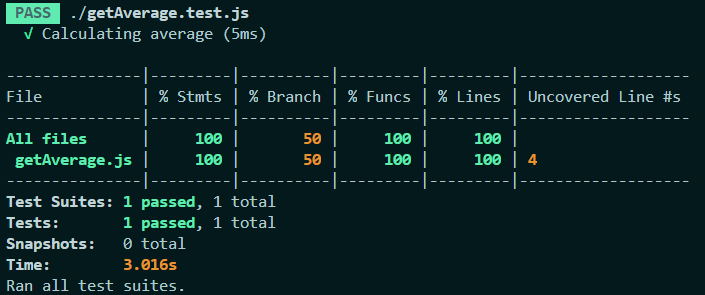 Terminal output 3