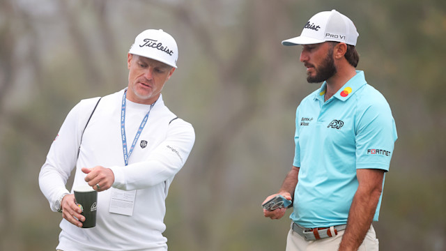 Mark Blackburn, PGA, and Max Homa. (Michael Reaves/Getty Images)
