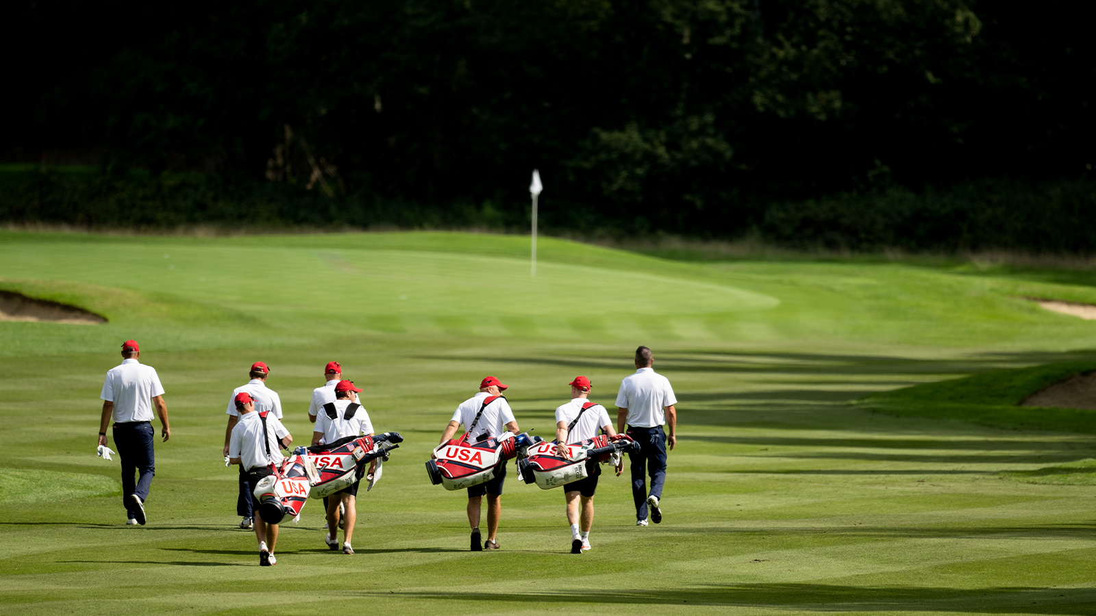 The United States team during the 30th PGA Cup at Foxhills Golf Club on September 14, 2022 in Ottershaw, England. (Photo by Matthew Harris/PGA of America)