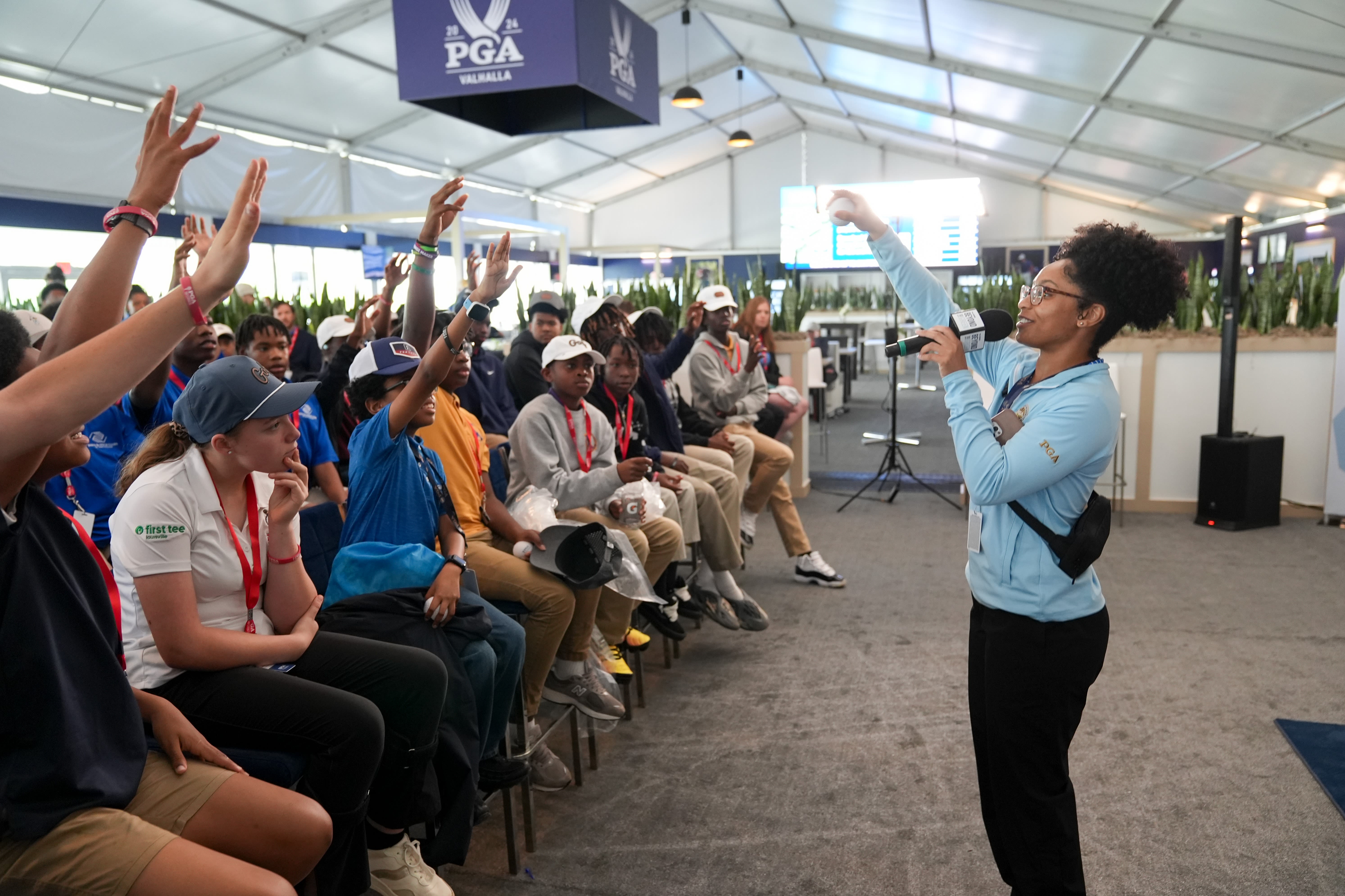 Iyannei Miranda at Beyond the Green during the PGA Championship.