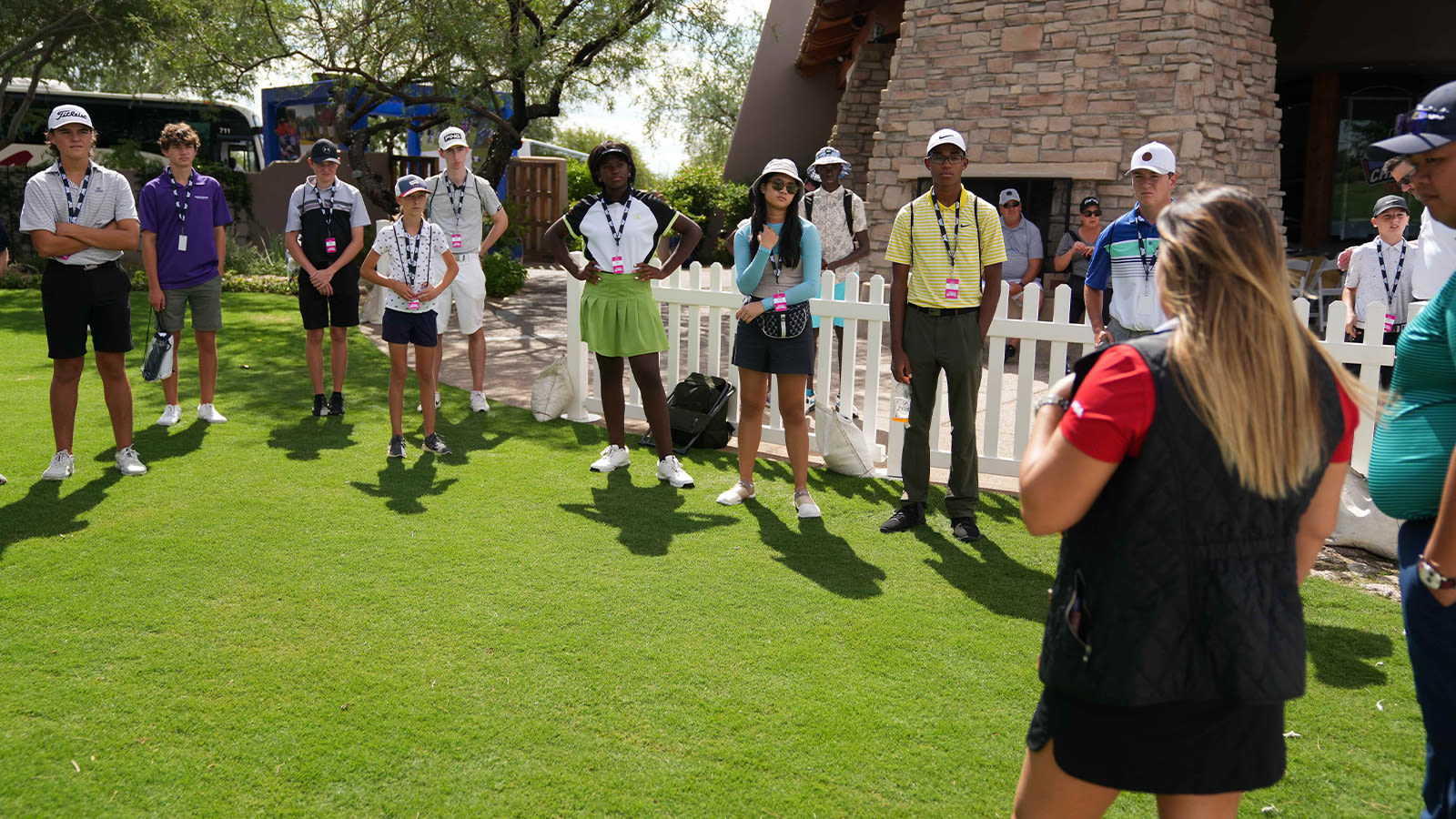Participants during the Career Exploration Day tour in the second round of the 2022 National Car Rental PGA Jr. League Championship at Grayhawk Golf Club on October 8, 2022 in Scottsdale, Arizona. (Photo by Darren Carroll/PGA of America)