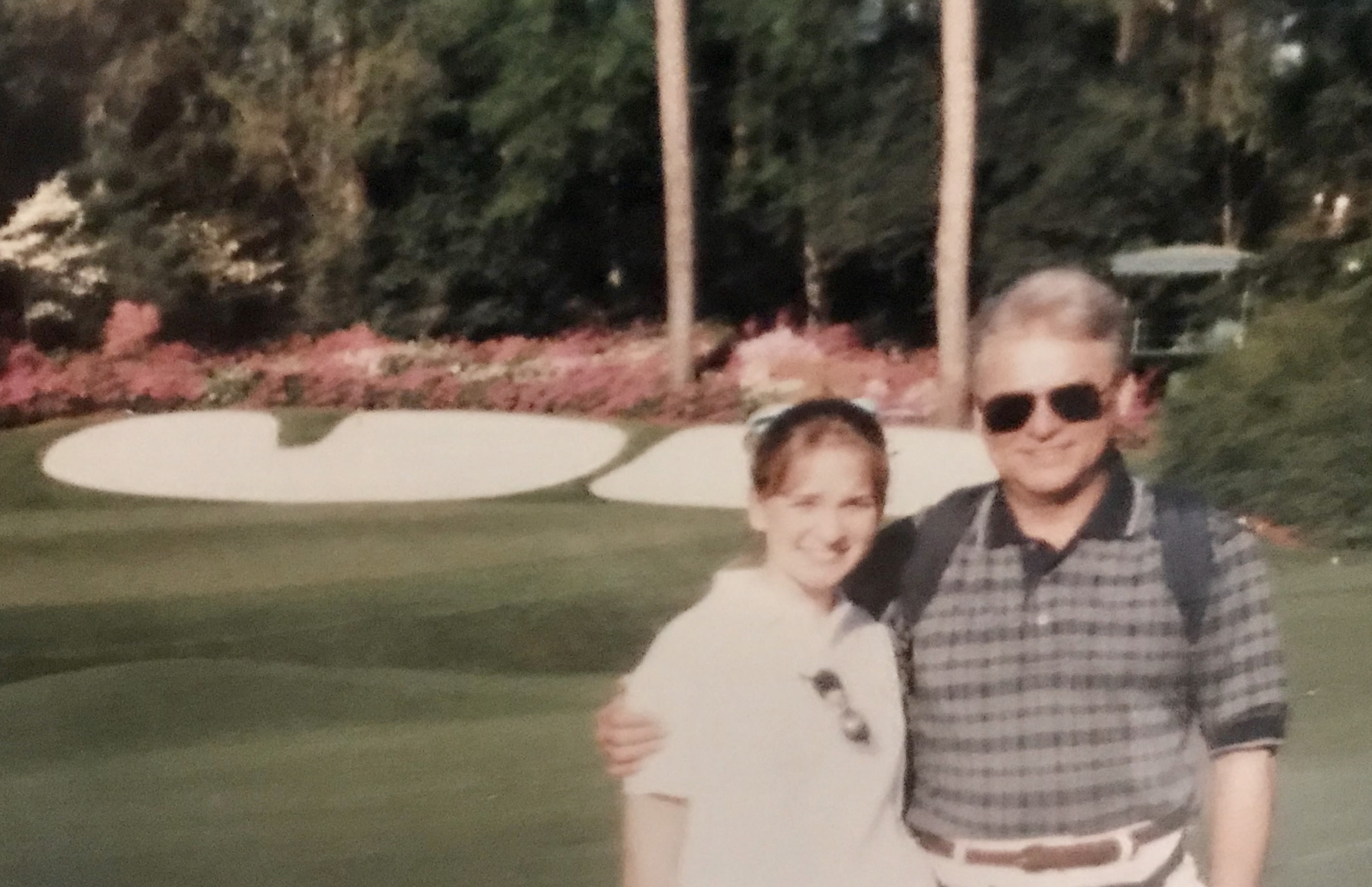 Amy & her Dad at Augusta National 