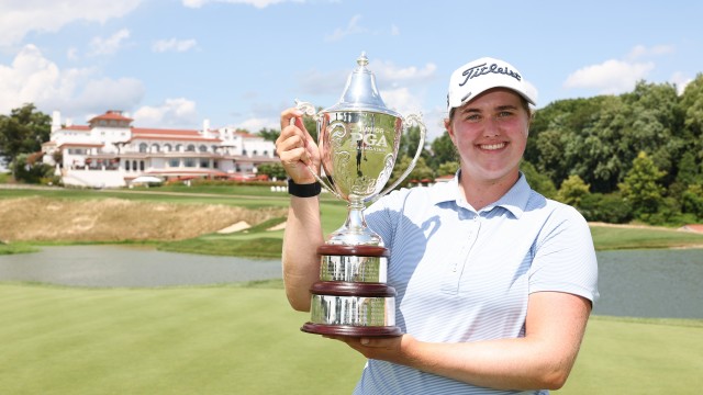 Avery McCrery at Congressional Country Club after winning the 48th Junior PGA Championships