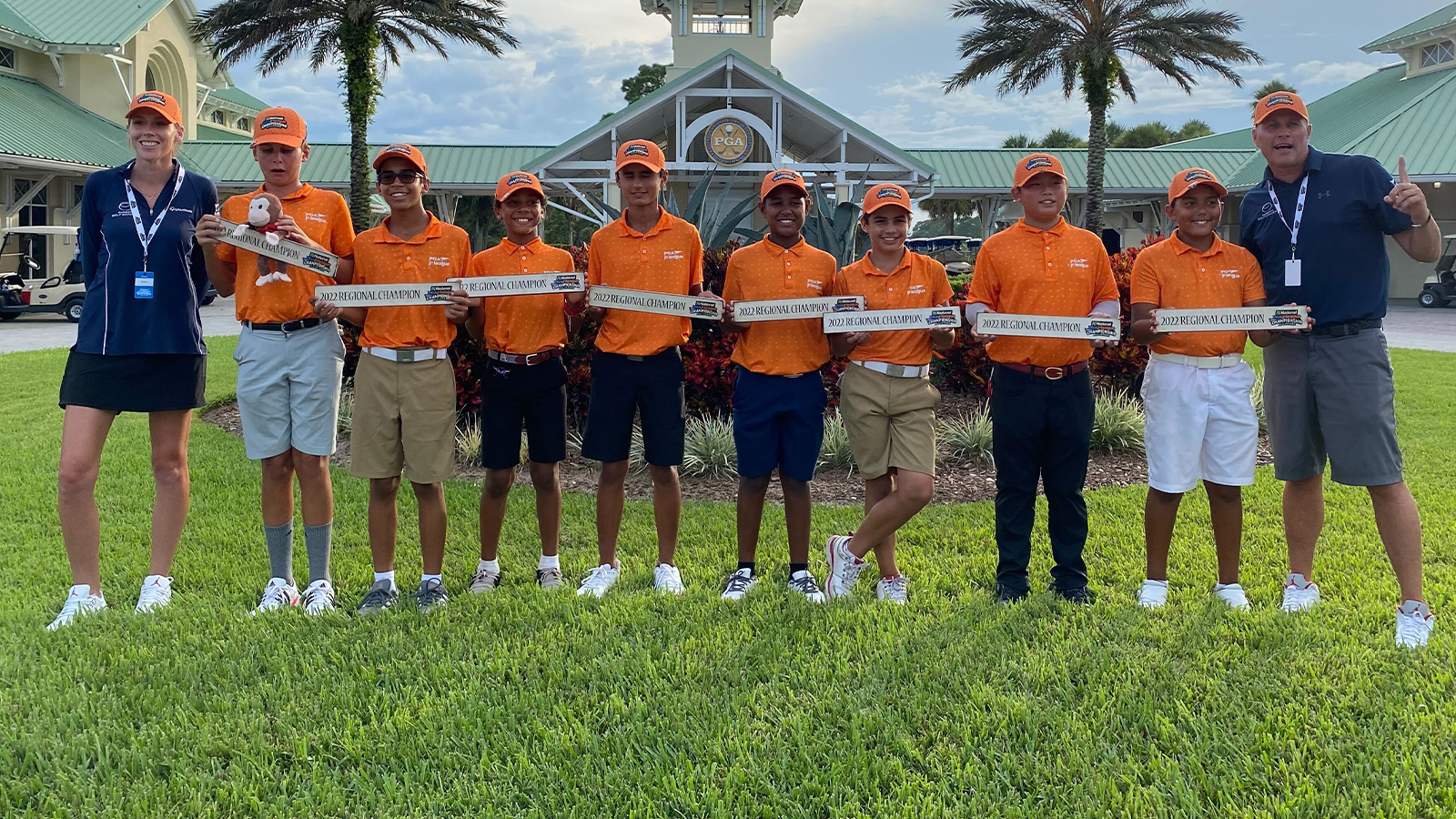 The 13U Champions at the National Car Rental PGA Jr. Regional at PGA Golf Club in Port St. Lucie, FL, Marriott Golf Academy.