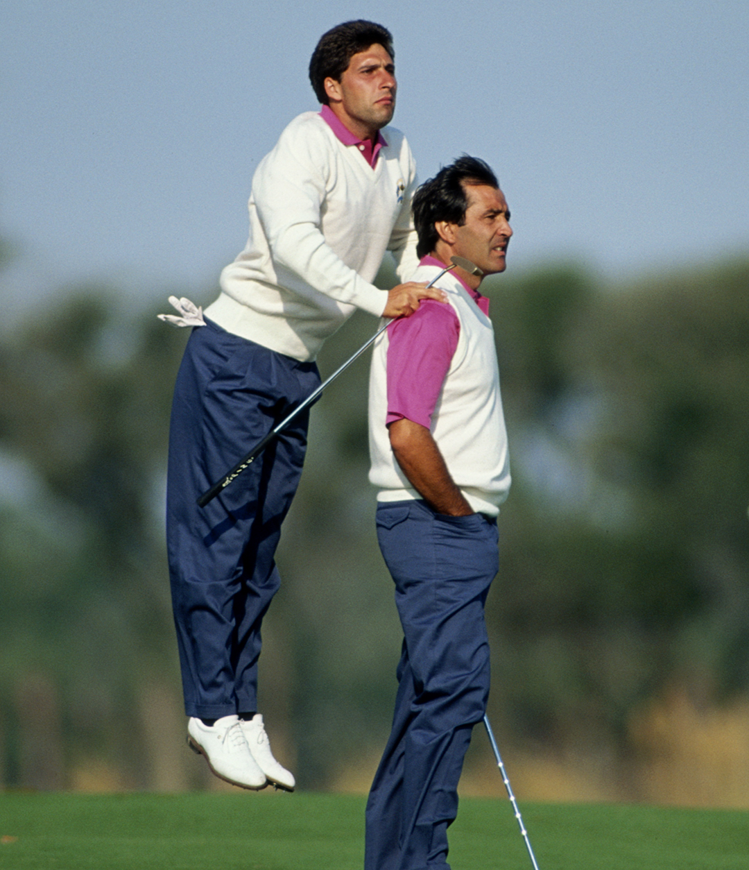 José María Olazábal and Seve Ballesteros at the 1991 Ryder Cup. Courtesy of David Cannon/Getty Images