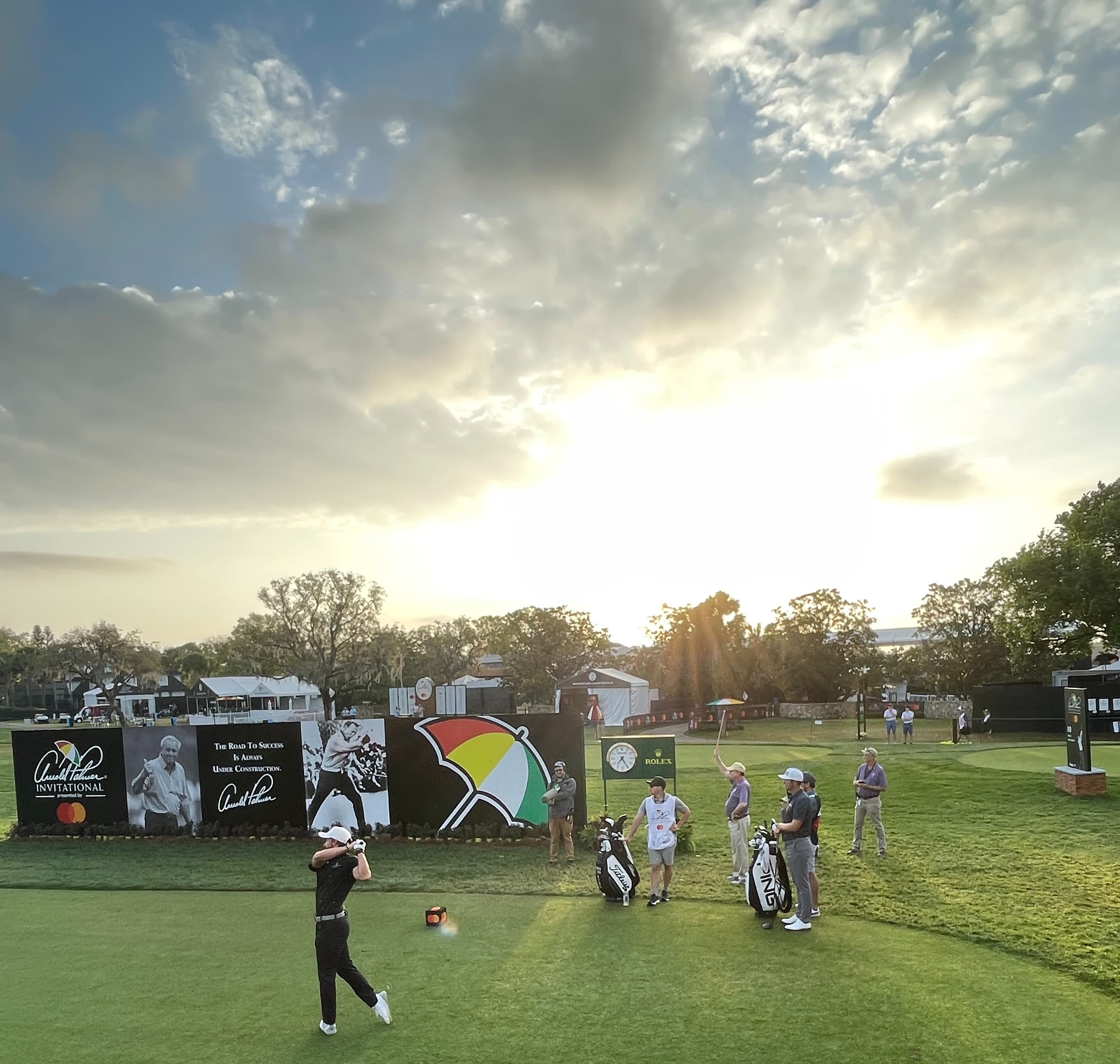With the sun shining down on him, Greg Koch tees off on a memorable weekend at the Arnold Palmer Invitational.