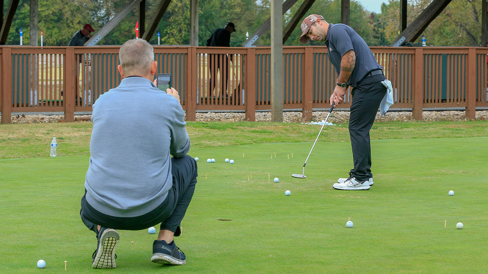 Nick Martone during the Golf Training event for PGA HOPE National Golf & Wellness Week in Washington, DC, on October 26, 2019. (Photo by Michael Cohen/ Getty Images)