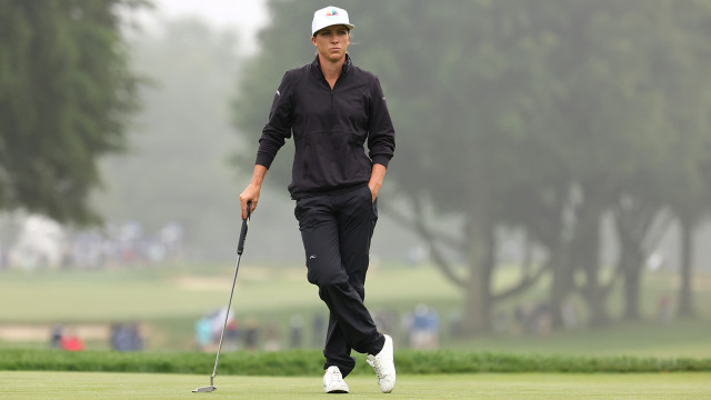 Mel Reid putts on the third hole during the second round of the KPMG Women's PGA Championship at Baltusrol Golf Club on Friday, June 23, 2023 in Springfield, New Jersey. (Photo by Darren Carroll/PGA of America)