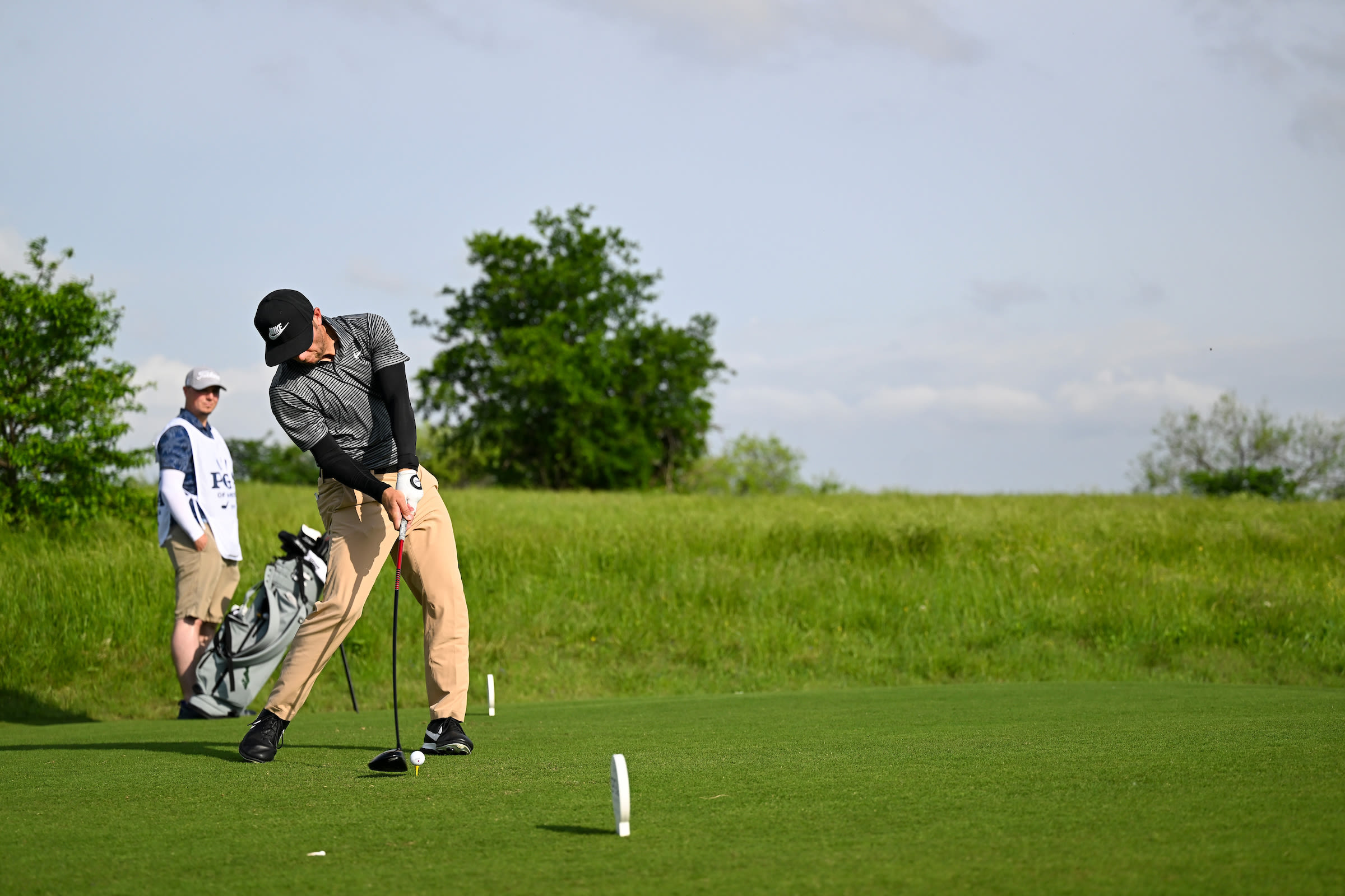 Derek Berg during the first round.