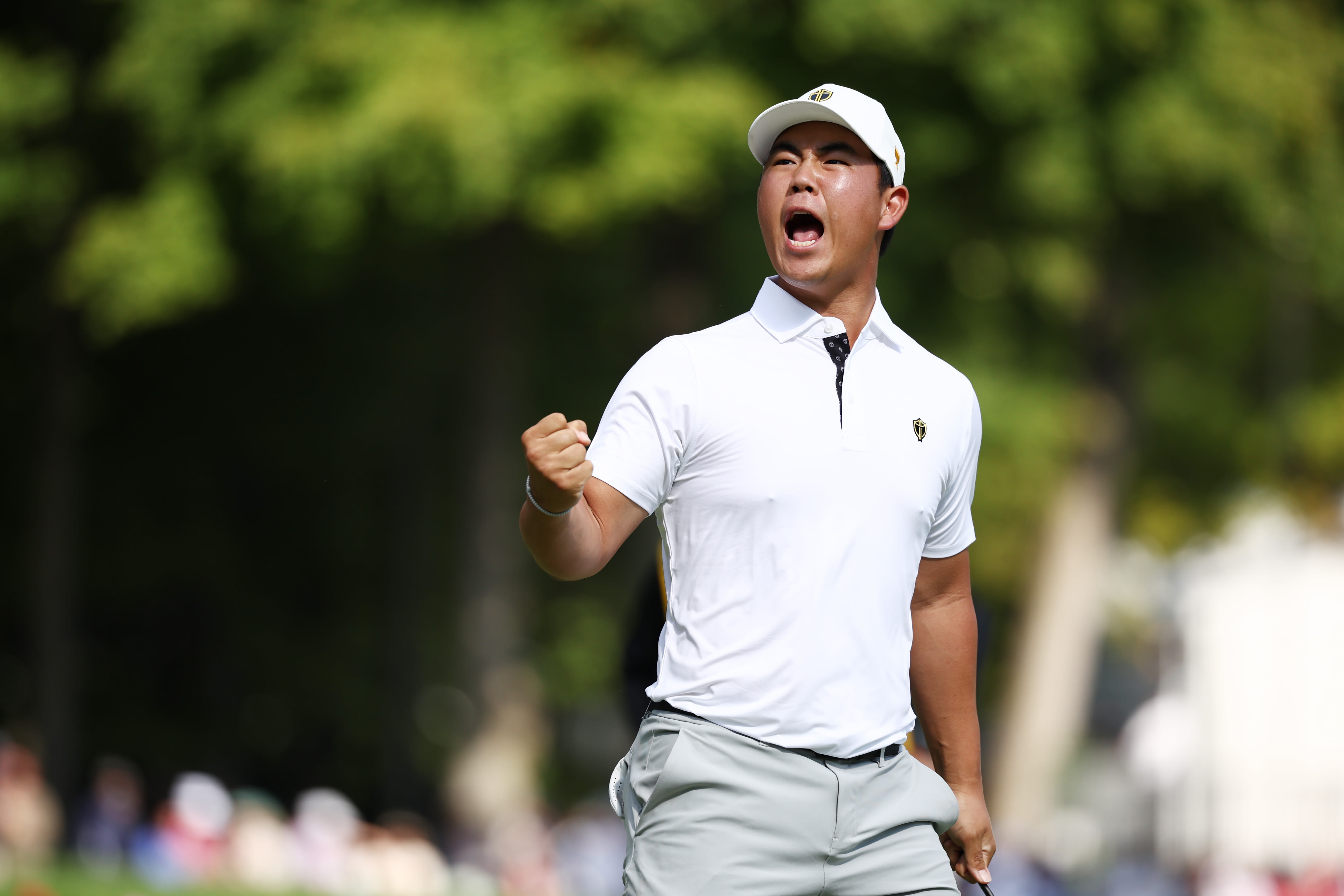 Tom Kim during this year's Presidents Cup.