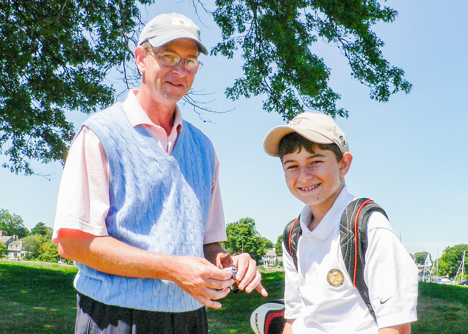 Cam Young and his father, David Young, PGA