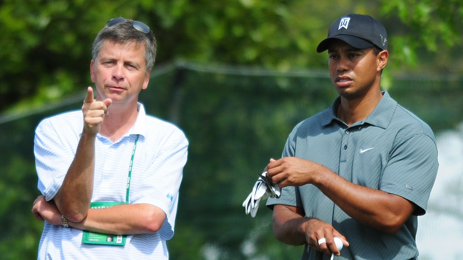 Ron Green with Tiger Woods.