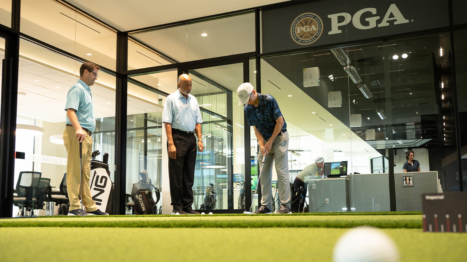 The putting green inside of the PGA Frisco Campus on August 17, 2022 in Frisco, Texas. (Photo by The Mamones LLC/PGA of America)