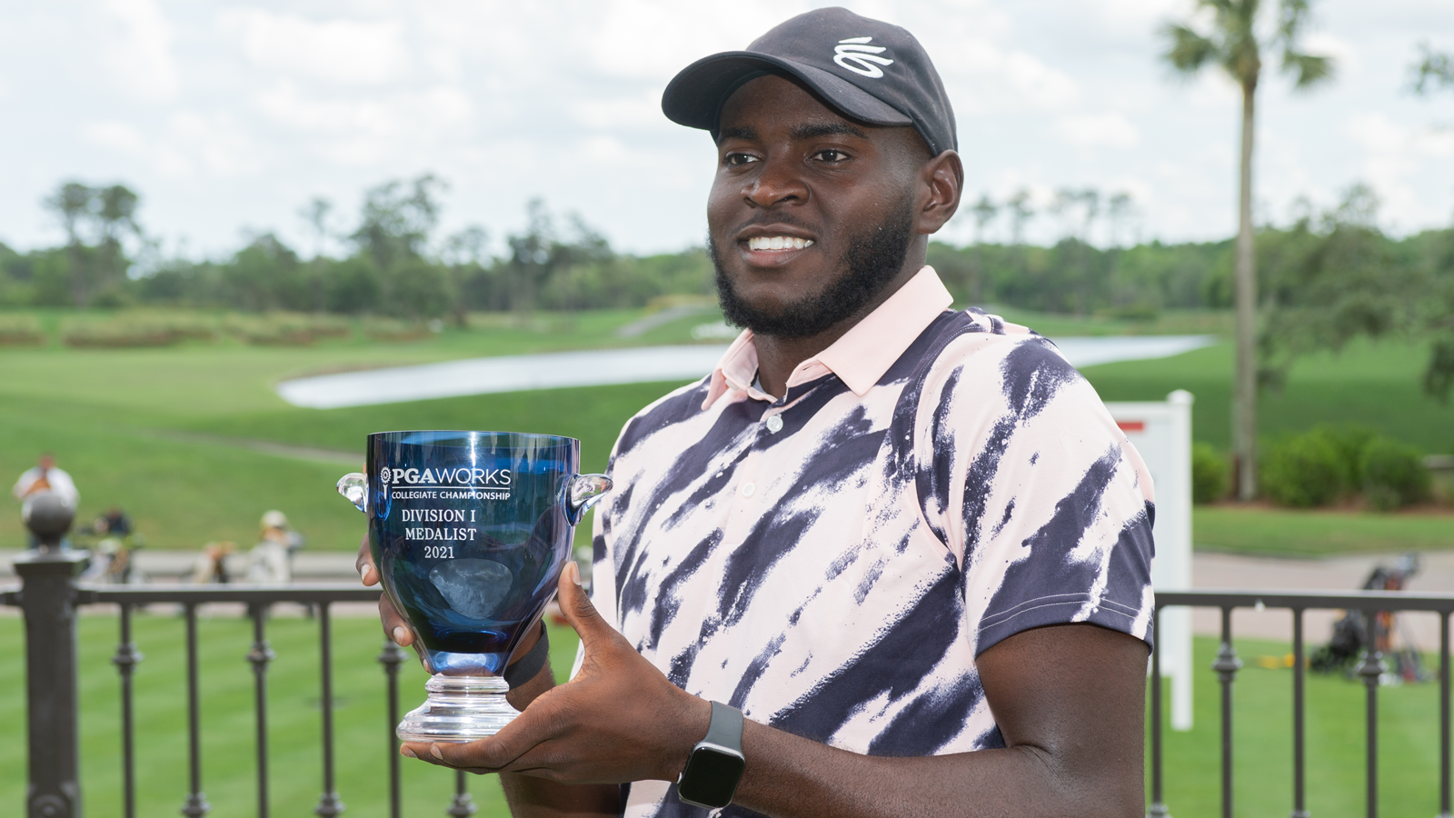 Gregory Odom Jr. of Howard University during the Awards Ceremony of the 2021 PGA WORKS Collegiate Championship.