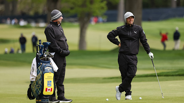 Adam Svensson waits to hit on the eighth during the PGA Championship at Oak Hill Country Club on Wednesday, May 17, 2023 in Rochester, New York. (Photo by Maddie Meyer/PGA of America)