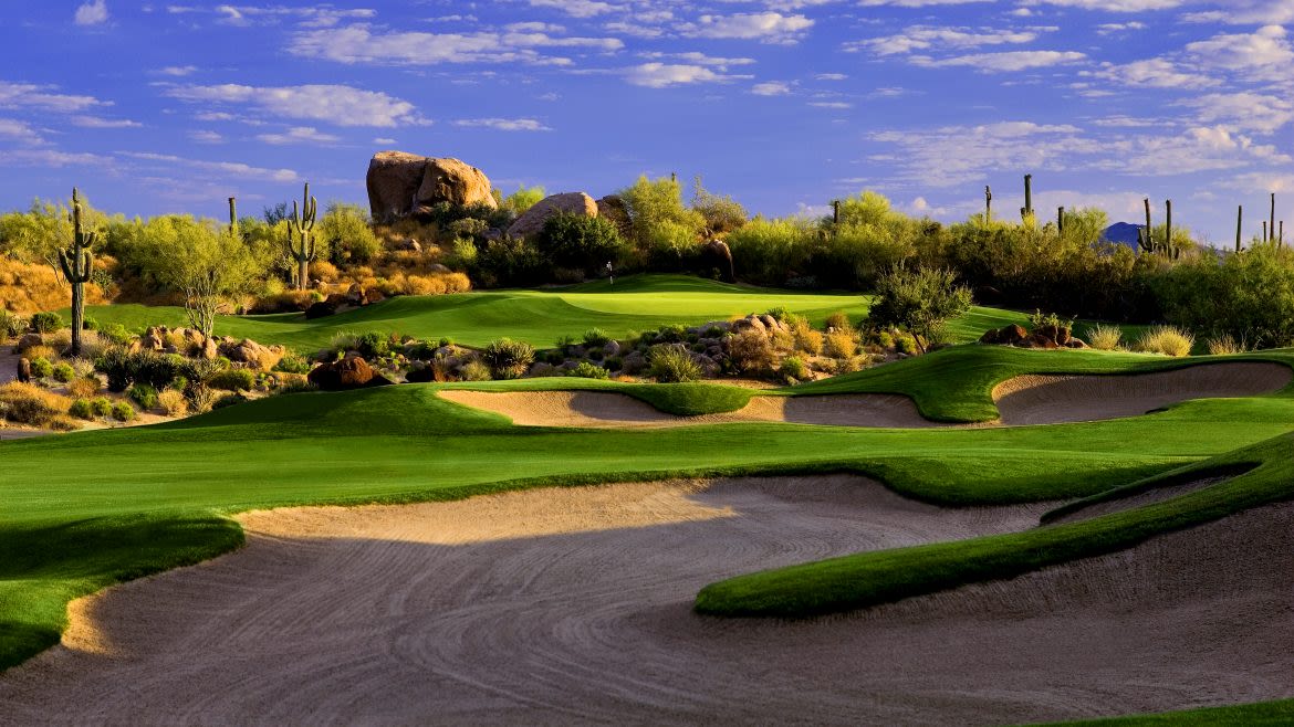 The first hole at Troon North in Scottsdale, Arizona.