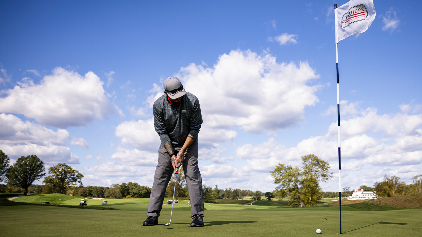 PGA HOPE is a six to eight week program for Veterans to learn the game taught by PGA Professionals trained in adaptive golf and military cultural competency.