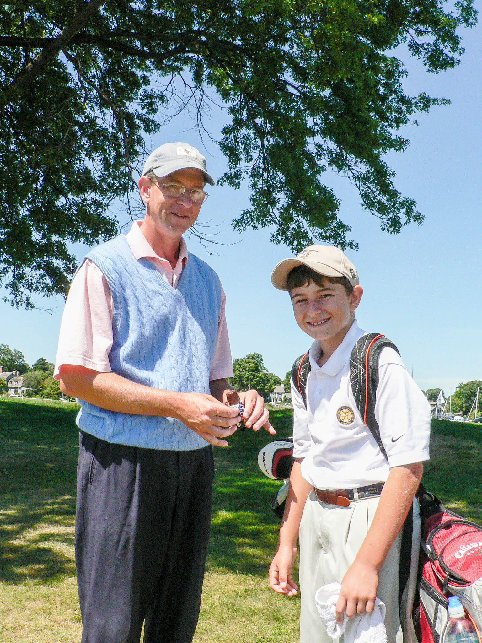 David & Cameron Young during their junior golf days. 