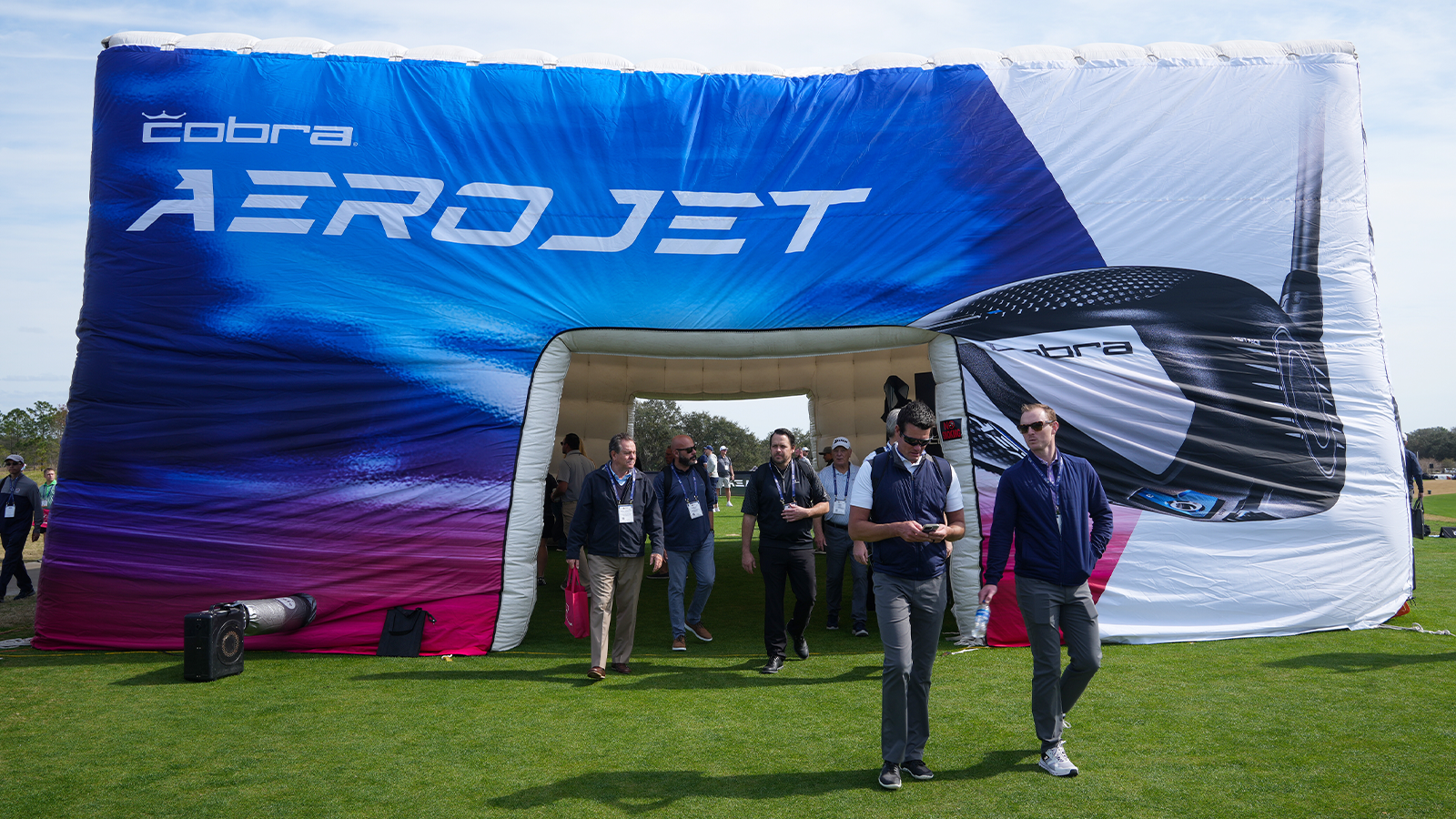 Attendees at the Cobra Golf area during the Demo Day at the 2023 PGA Show at Orange County National Golf Center on Tuesday, January 24, 2023 in Orlando, Florida. (Photo by Darren Carroll/PGA of America)