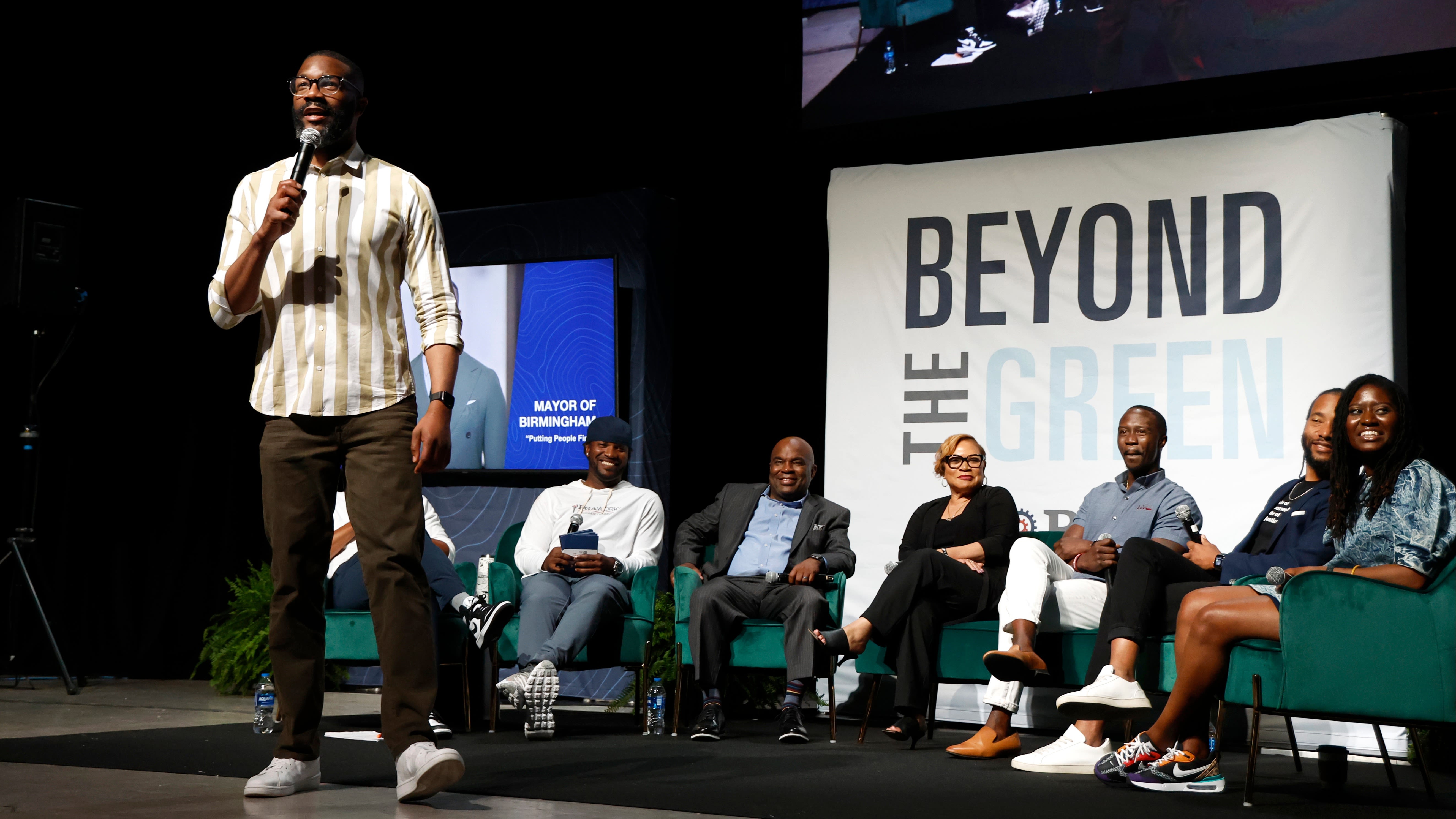 Mayor of Birmingham Randall Woodfin speaks during the PGA WORKS Beyond the Green event.