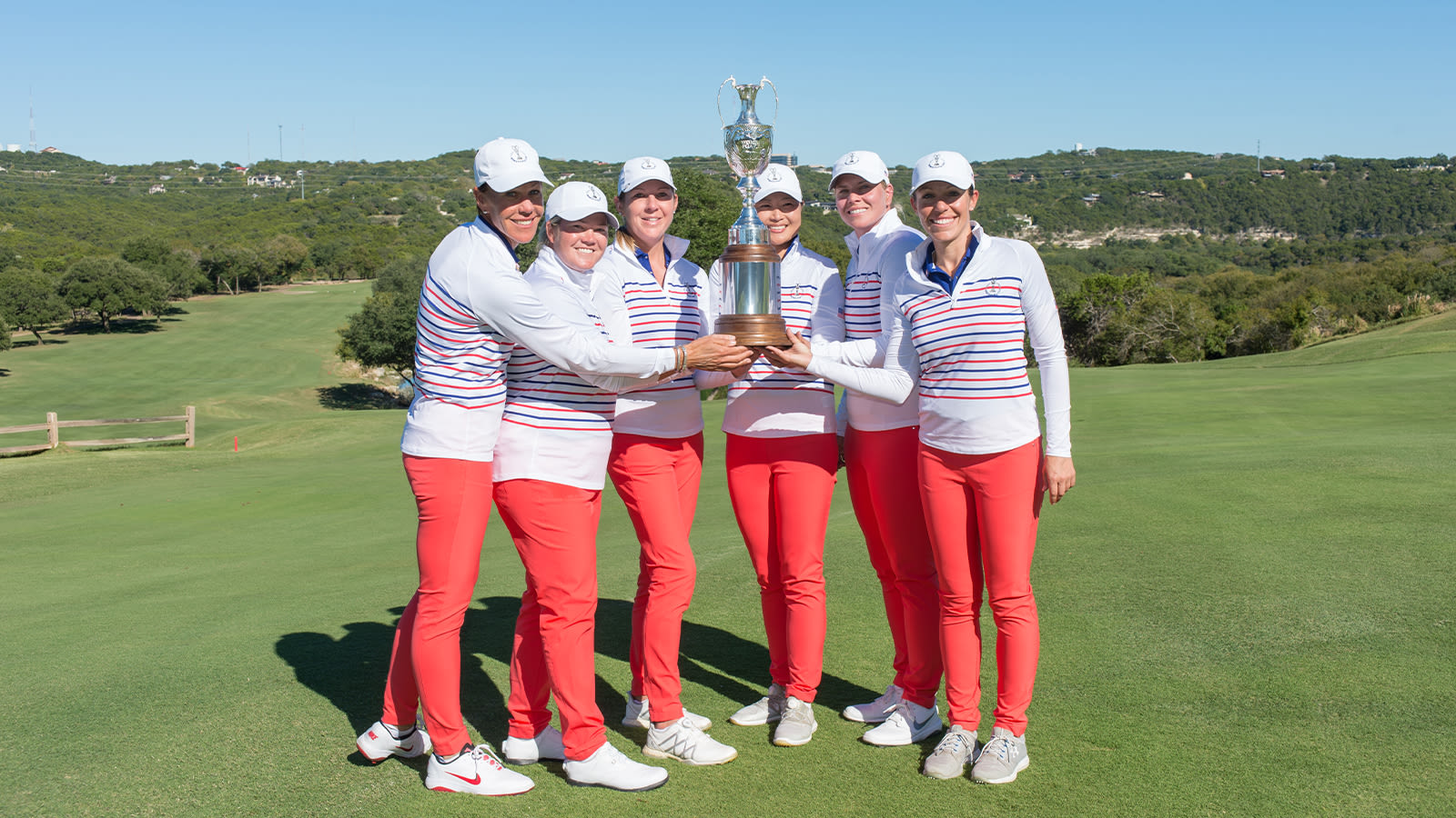 The United States team poses for a photo after the final round for the 2019 Women's PGA Cup held at the Omni Barton Creek Resort & Spa on October 26, 2019 in Austin, Texas. (Photo by Hailey Garrett/PGA of America)