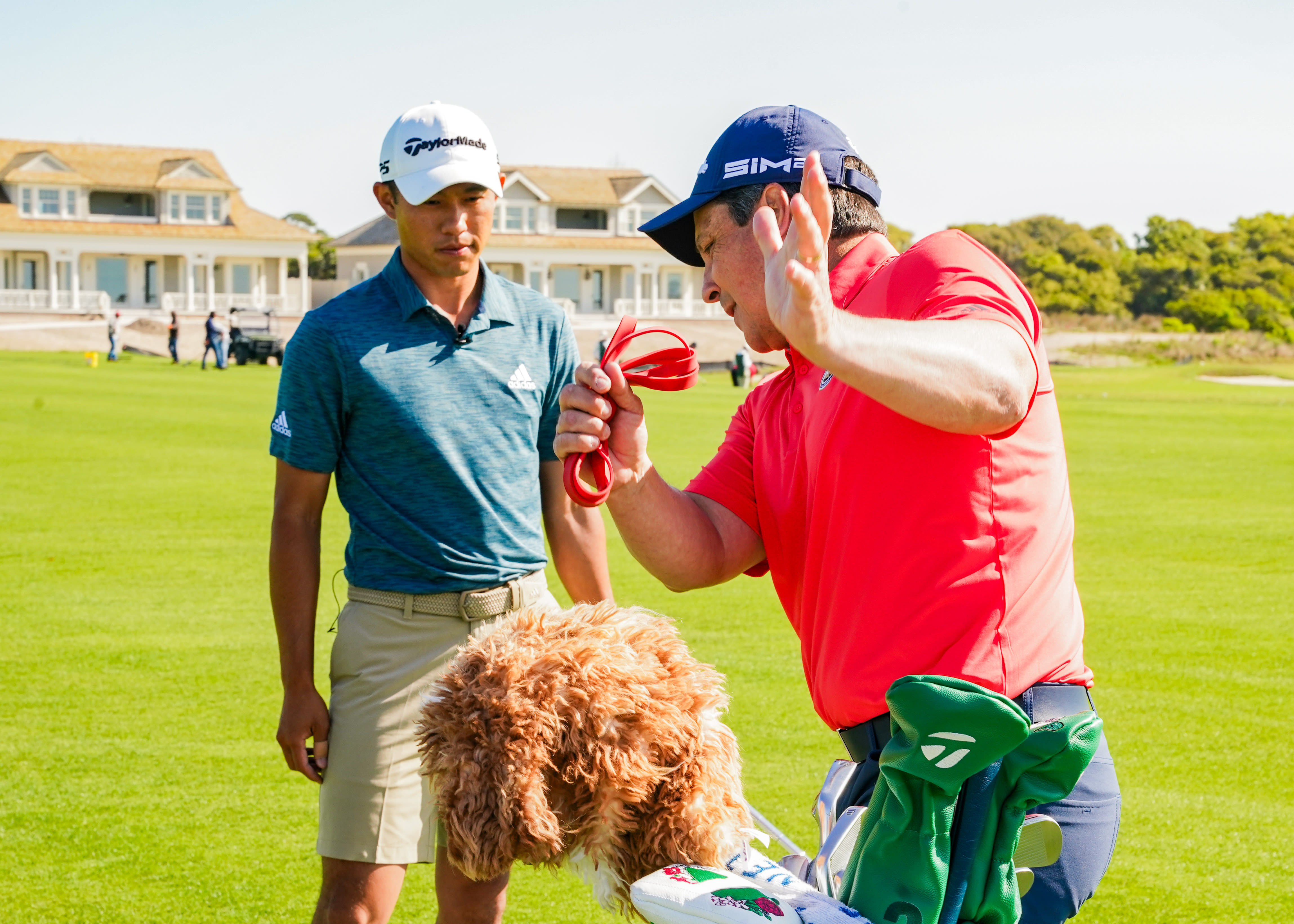 Collin Morikawa and his PGA Coach Rick Sessinghaus